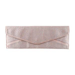 Ted Baker Beige Satin Clutch Bag Peach/Pink